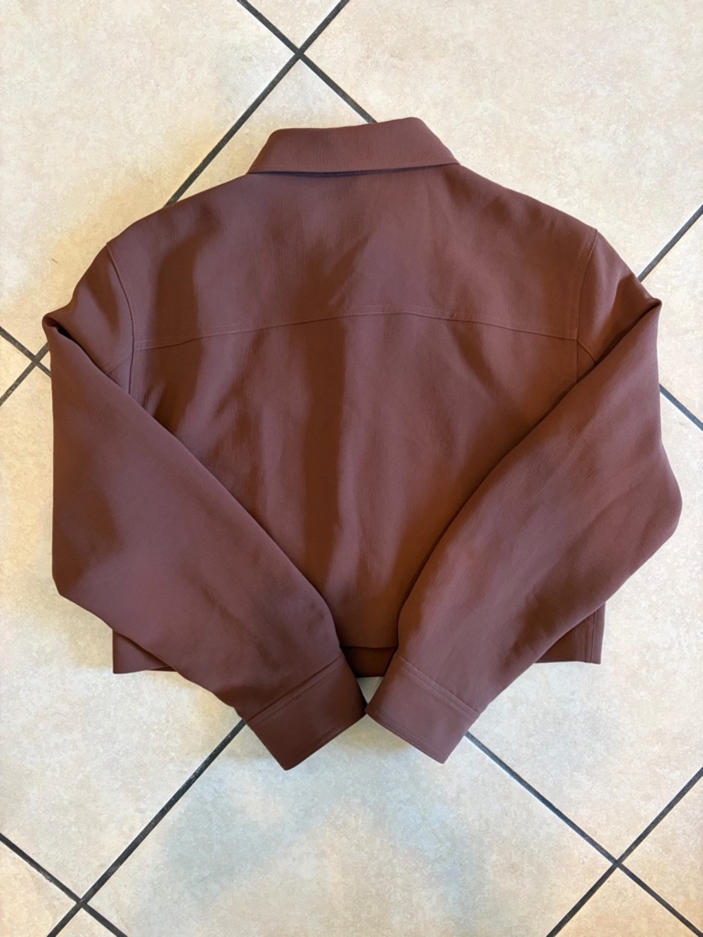 wilfred “little cropped jacket” in brown - Picture 2 of 4